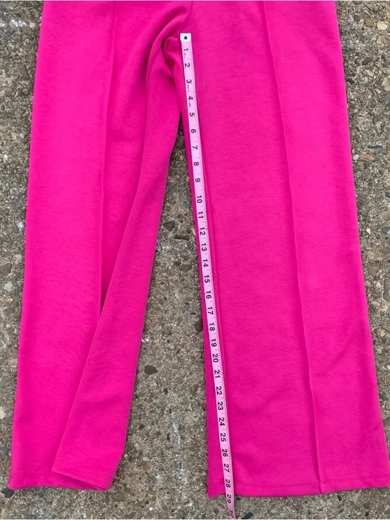 High Rise Wide Leg Hot Pink Women’s Pants Size XS NWT Elastic Back Waistband - Picture 15 of 15